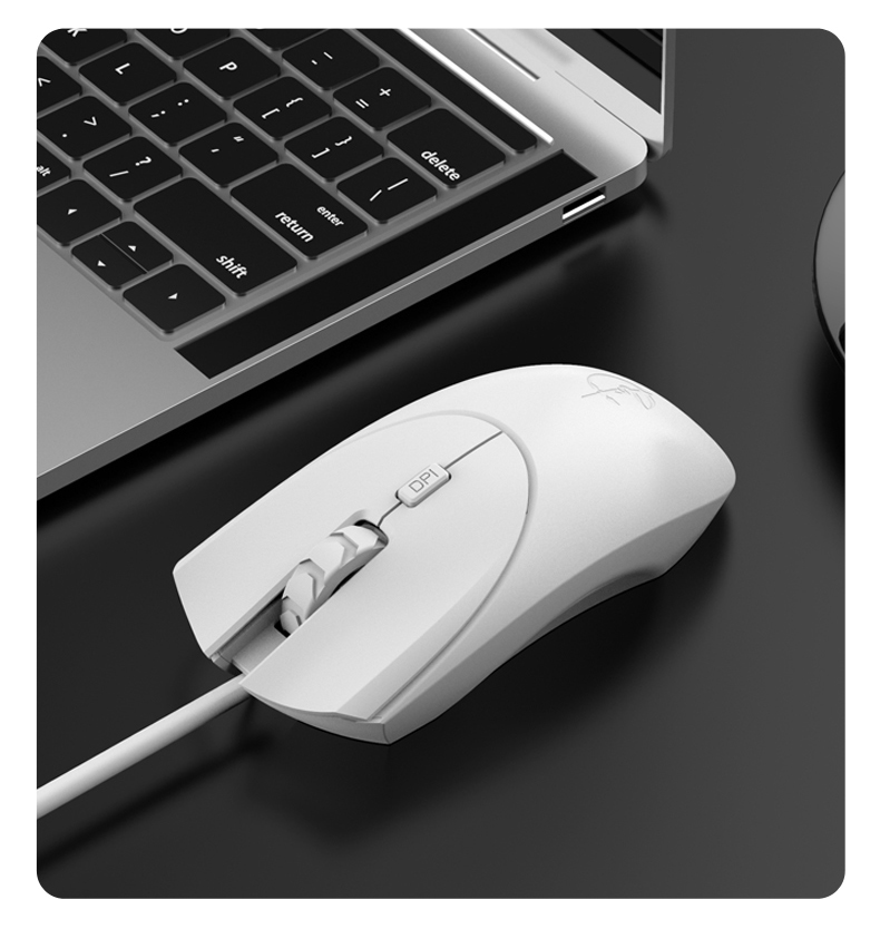 工厂批发笔记本鼠标 有线静音设计，游戏办公商务通用之选